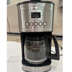 Cuisinart 14 Cup Programmable Coffeemaker Silver Black DCC-3200 Stainless WORKS